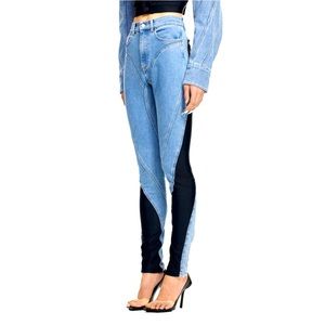 Thierry Mugler Spiral-panel Jeans